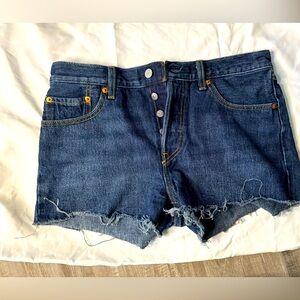 Levi’s, 3 inch high rise cutoff shorts